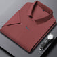 T-shirt da Uomo Casual Traspirante e Antipiega con Colletto a Revers