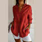 🌷Camicia monopetto classica con risvolto plissettato e texture per donna