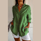 🌷Camicia monopetto classica con risvolto plissettato e texture per donna