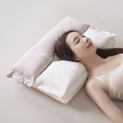 😴 Cuscino Cervicale a Doppia Zona | Sostegno Morbido e Rigido 🔄 | Traspirante, Ergonomico e Lavabile 🧼 | 40 × 60 cm 🤍 | per un Sonno Rinnovato 🌙