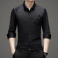 Camicia a maniche lunghe stampata alla moda casual da uomo