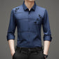 Camicia a maniche lunghe stampata alla moda casual da uomo