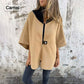Giacca donna casual con collo in piedi e mezza zip🧥