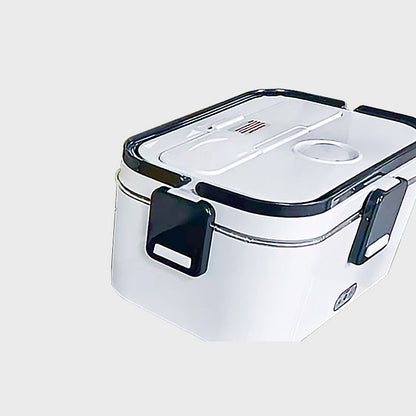 🍱⚡ Portavivande Elettrico 1,8 L | Riscalda i pasti ovunque | Acciaio inox, anti-perdita, posate e borsa | Casa, ufficio e auto