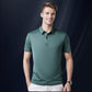 Camicia casual da uomo in seta ghiacciata con risvolto