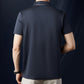 Camicia casual da uomo in seta ghiacciata con risvolto