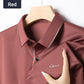 Camicia casual da uomo in seta ghiacciata con risvolto