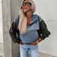 Giacche di Jeans a Strati da Donna con Cappuccio e Coulisse