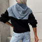 Giacche di Jeans a Strati da Donna con Cappuccio e Coulisse