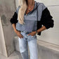 Giacche di Jeans a Strati da Donna con Cappuccio e Coulisse