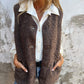 Gilet corto caldo con bottoni da donna