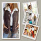 Gilet corto caldo con bottoni da donna