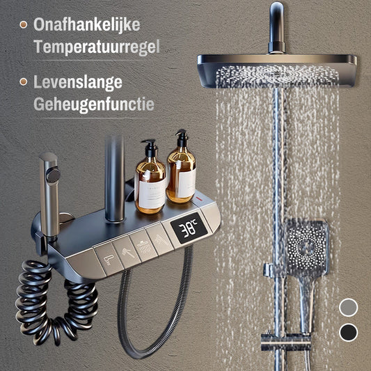 🛀 Set Doccia Intelligente di Lusso con Temperatura Costante ✨🌡️ - Display Digitale | Anti-Scottatura | Alta Pressione | Nero & Grigio | 2 Versioni | 50% DI SCONTO