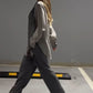 Completo due pezzi con camicia e pantaloni allacciati irregolari patchwork alla moda-spedizione gratuita