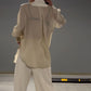 Completo due pezzi con camicia e pantaloni allacciati irregolari patchwork alla moda-spedizione gratuita