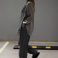 Completo due pezzi con camicia e pantaloni allacciati irregolari patchwork alla moda-spedizione gratuita