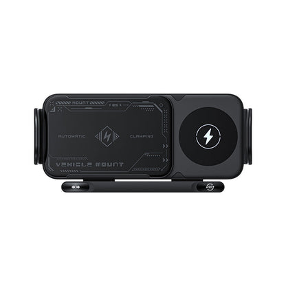 📱 Supporto Auto Intelligente per Smartphone & Tablet – Ricarica Wireless fino a 15W | Rotazione Automatica | Compatibile con Bocchette dell'Aria | Nero & Grigio 🚗⚡