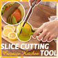 🍋🔪 Affettatrice da Cucina Creativa Ergonomica – Lega Alluminio + ABS, 8 Fessure, Proteggi-Dita, Gancio Appendibile – Per Limoni, Pomodori, Cipolle & Frutta – 2 Versioni ✨