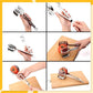 🍋🔪 Affettatrice da Cucina Creativa Ergonomica – Lega Alluminio + ABS, 8 Fessure, Proteggi-Dita, Gancio Appendibile – Per Limoni, Pomodori, Cipolle & Frutta – 2 Versioni ✨