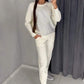 📦Consegna gratuita📦Set 2 Pezzi Felpa con Strass e Pantaloni Casual per Donna