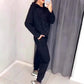 📦Consegna gratuita📦Set 2 Pezzi Felpa con Strass e Pantaloni Casual per Donna