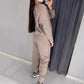📦Consegna gratuita📦Set 2 Pezzi Felpa con Strass e Pantaloni Casual per Donna