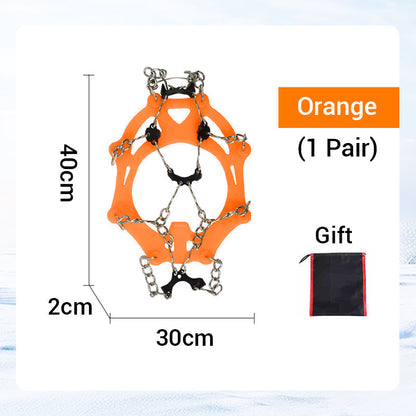 🏔️ Ramponi Antiscivolo per Scarpe e Scarponi ❄️ | Denti in Acciaio Inox con Massima Aderenza su Neve e Ghiaccio ⛓️ | Silicone Elastico Resistente al Gelo (Taglie 35-44) 🥾