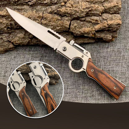🔪【Lega di tungsteno】Coltello pieghevole da esterno - Strumento di sopravvivenza da campeggio in acciaio inossidabile 🏕️🔥