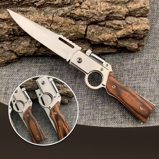 🔪【Lega di tungsteno】Coltello pieghevole da esterno - Strumento di sopravvivenza da campeggio in acciaio inossidabile 🏕️🔥
