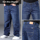 Jeans dritti elasticizzati e larghi alla moda