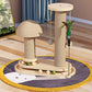 🐱 Tiragraffi Interattivo per Gatti con Piume e Palline 🪶 | Corda in Sisal Naturale Proteggi Mobili 🪵 | Base Stabile Antiribaltamento 🐾 | Design Compatto Salvaspazio