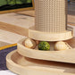 🐱 Tiragraffi Interattivo per Gatti con Piume e Palline 🪶 | Corda in Sisal Naturale Proteggi Mobili 🪵 | Base Stabile Antiribaltamento 🐾 | Design Compatto Salvaspazio