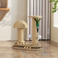 🐱 Tiragraffi Interattivo per Gatti con Piume e Palline 🪶 | Corda in Sisal Naturale Proteggi Mobili 🪵 | Base Stabile Antiribaltamento 🐾 | Design Compatto Salvaspazio