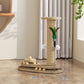 🐱 Tiragraffi Interattivo per Gatti con Piume e Palline 🪶 | Corda in Sisal Naturale Proteggi Mobili 🪵 | Base Stabile Antiribaltamento 🐾 | Design Compatto Salvaspazio
