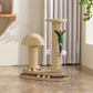 🐱 Tiragraffi Interattivo per Gatti con Piume e Palline 🪶 | Corda in Sisal Naturale Proteggi Mobili 🪵 | Base Stabile Antiribaltamento 🐾 | Design Compatto Salvaspazio
