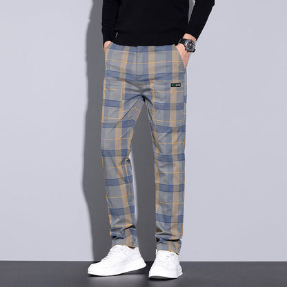 🥰 Saldi - 43% DI SCONTO ✨ Pantaloni casual a quadri da uomo con tasche