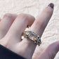 🔥2025 SALDI INVERNALI🔥 Anello vintage con fascia larga in zirconia pesante