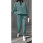 Set 2 Pezzi Top a Maniche Lunghe con Mezza Zip e Pantaloni Felpa Donna