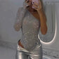 Body Donna Monospalla con Paillette