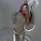Body Donna Monospalla con Paillette