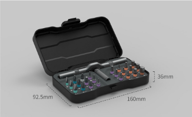 🔩🛠️ Set Cacciavite a Cricchetto 24 in 1 – Acciaio S2 Cromo-Molibdeno, Lega Alluminio Forgiata, 58 Denti, 5 Tipi di Punte, Compatto & Portatile – Ideale per Fai-da-Te & Officina ✨