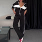 Completo Sportivo Donna a Due Pezzi con Blocco di Colore