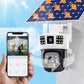 2025🔥360° Telecamera di sorveglianza solare intelligente con monitoraggio a tre schermi✨