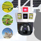 2025🔥360° Telecamera di sorveglianza solare intelligente con monitoraggio a tre schermi✨