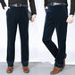 Pantaloni lunghi dritti in velluto a coste elasticizzato da uomo