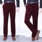 Pantaloni lunghi dritti in velluto a coste elasticizzato da uomo