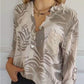 Top Donna Fashion con Stampa e Collo a V