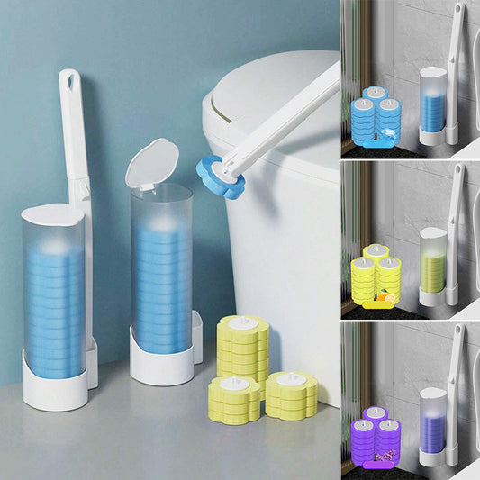 🧹🚽 Scopino WC Monouso con Ricariche – Sistema Igienico con Spugna Detergente, Supporto Incluso – Profumi Ocean, Limone & Lavanda 🌿🚿