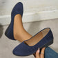 Scarpe eleganti e leggere con zeppa a tacco basso antiscivol