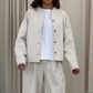 Set Giacca e Pantaloni con Bottoni a Colore Solido
